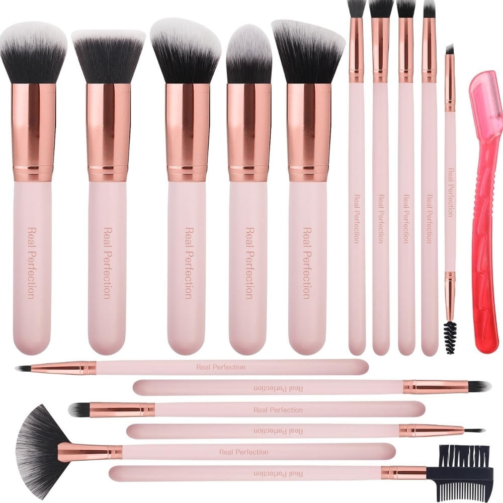 Perfection Rose Gold and Pink Makeup Brush Collection